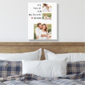 Modern Collage Couple Foto Romantisches Zitat Leinwanddruck (Insitu (Schlafzimmer))