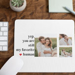 Modern Collage Couple Foto Romantisches Zitat Mousepad<br><div class="desc">Modern Collage Couple Foto Romantisches Zitat</div>