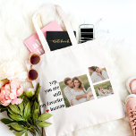 Modern Collage Couple Foto Romantisches Zitat Tragetasche<br><div class="desc">Modern Collage Couple Foto Romantisches Zitat</div>