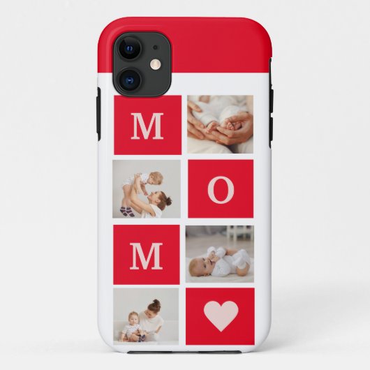 Modern Collage Foto & Best Mom Ever Gift Case-Mate iPhone Hülle (Rückseite)