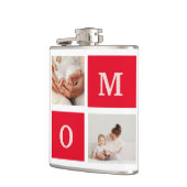 Modern Collage Foto & Best Mom Ever Gift Flachmann (Links)