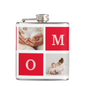 Modern Collage Foto & Best Mom Ever Gift Flachmann (Vorderseite)