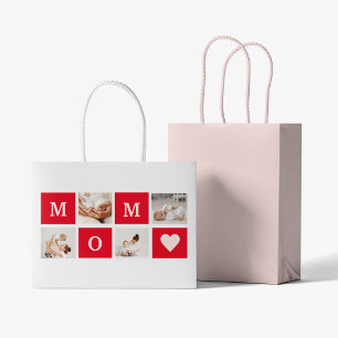 Modern Collage Foto & Best Mom Ever Gift Große Geschenktüte