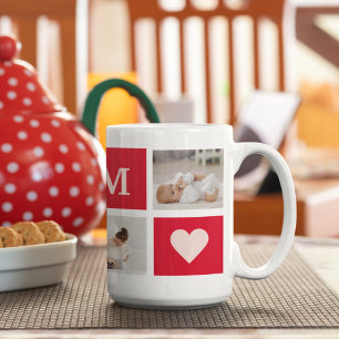 Modern Collage Foto & Best Mom Ever Gift Kaffeetasse