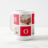 Modern Collage Foto & Best Mom Ever Gift Kaffeetasse (Vorderseite Links)