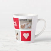 Modern Collage Foto & Best Mom Ever Gift Milchtasse (Rechts)