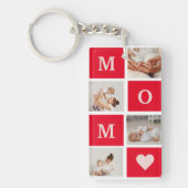 Modern Collage Foto & Best Mom Ever Gift Schlüsselanhänger (Vorderseite)