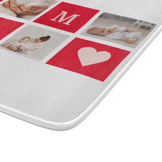 Modern Collage Foto & Best Mom Ever Gift Schneidebrett (Ecke)