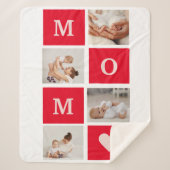 Modern Collage Foto & Best Mom Ever Gift Sherpadecke (Vorderseite)