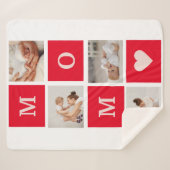 Modern Collage Foto & Best Mom Ever Gift Sherpadecke (Vorderseite (Horizontal))