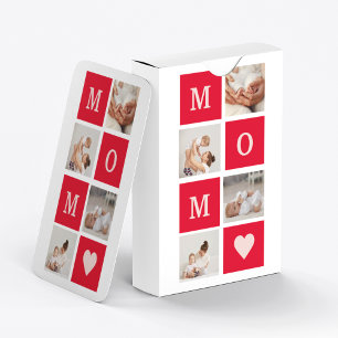 Modern Collage Foto & Best Mom Ever Gift Spielkarten