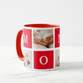 Modern Collage Foto & Best Mom Ever Gift Tasse (Vorderseite Links)