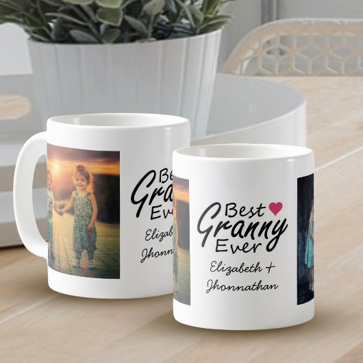 Modern Collage Foto Bestes Granny Ever Grandma Ges Kaffeetasse