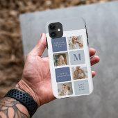 Modern Collage Foto & Blue Happy Vathers Day Gift Case-Mate iPhone Hülle