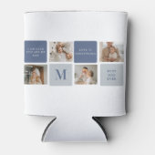 Modern Collage Foto & Blue Happy Vathers Day Gift Dosenkühler (Vorderseite)