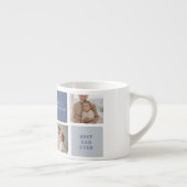 Modern Collage Foto & Blue Happy Vathers Day Gift Espressotasse (Rechts)