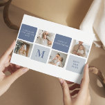 Modern Collage Foto & Blue Happy Vathers Day Gift Postkarte<br><div class="desc">Modernes Collage Foto & Blue Happy Vathers Day Geschenk ist ein personalisiertes und nachdenkliches Geschenk, um den besonderen Mann in Ihrem Leben am Vatertag zu feiern. Das Geschenk enthält ein wunderschön gestaltetes Collage Foto mit Platz für mehrere Aufnahmen, mit dem Sie Ihre Lieblingssendungen mit Ihrem Vater erfassen und darstellen können.Die...</div>