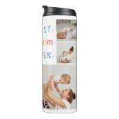 Modern Collage Foto & Colorful Best Mum Ever Gesch Thermosbecher (Nach rechts gedreht)