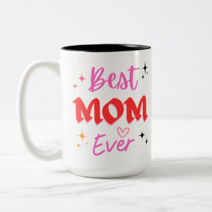 Modern Collage Foto & Happy Mothers Day Geschenk C Zweifarbige Tasse