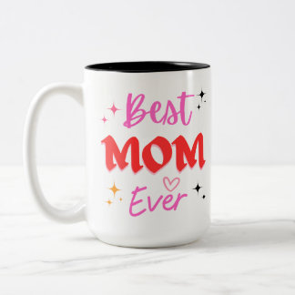 Modern Collage Foto & Happy Mothers Day Geschenk C Zweifarbige Tasse