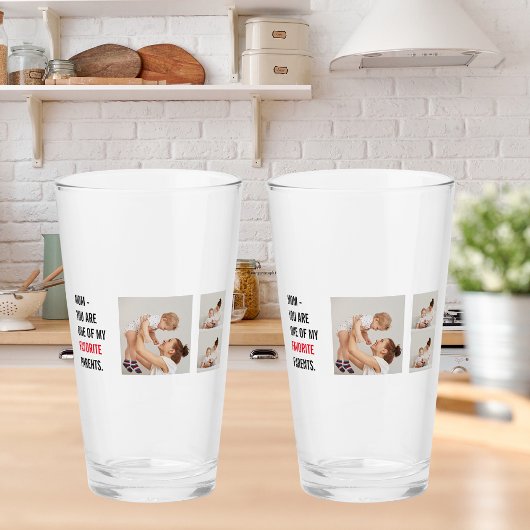 Modern Collage Foto & Happy Mothers Day Gift Glas