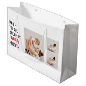 Modern Collage Foto & Happy Mothers Day Gift Große Geschenktüte (Vorderseite Schrägansicht)