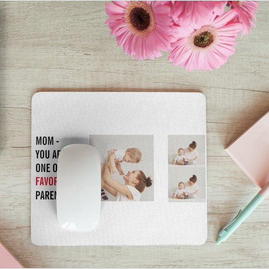 Modern Collage Foto & Happy Mothers Day Gift Mousepad