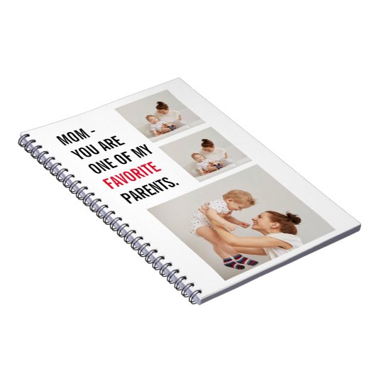 Modern Collage Foto & Happy Mothers Day Gift Notizblock (Rechte Seite)