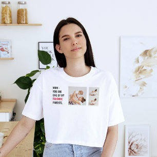 Modern Collage Foto & Happy Mothers Day Gift T-Shirt