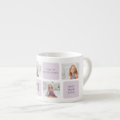 Modern Collage Foto Happy Mothers Day Lila Geschen Espressotasse (Vorderseite Rechts)