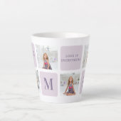 Modern Collage Foto Happy Mothers Day Lila Geschen Milchtasse (Vorderseite)