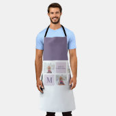 Modern Collage Foto Happy Mothers Day Lila Geschen Schürze (Getragen)