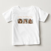 Modern Collage Foto & Happy Thanksgiving Baby T-shirt (Vorderseite)