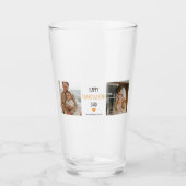 Modern Collage Foto & Happy Thanksgiving Dad Glas (Vorderseite)