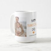 Modern Collage Foto & Happy Thanksgiving Dad Kaffeetasse (Vorderseite Links)