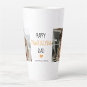 Modern Collage Foto & Happy Thanksgiving Dad Milchtasse (Vorderseite)