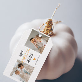 Modern Collage Foto Happy Thanksgiving Großvater Geschenkanhänger