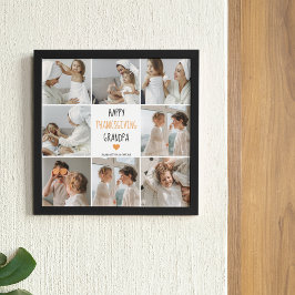 Modern Collage Foto Happy Thanksgiving Großvater Poster