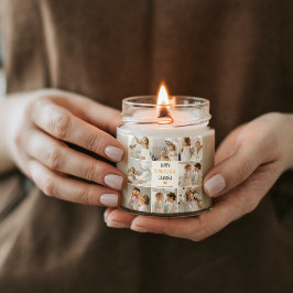 Modern Collage Foto Happy Thanksgiving Großvater Quadratischer Aufkleber