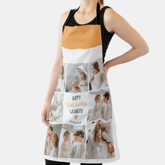 Modern Collage Foto Happy Thanksgiving Großvater Schürze (InSitu)
