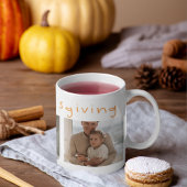 Modern Collage Foto & Happy Thanksgiving Kaffeetasse