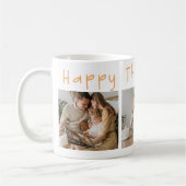 Modern Collage Foto & Happy Thanksgiving Kaffeetasse (Links)