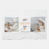 Modern Collage Foto Happy Thanksgiving-Mama Geschirrtuch (Horizontal)