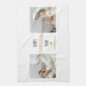 Modern Collage Foto Happy Thanksgiving-Mama Geschirrtuch (Vertikal)