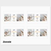 Modern Collage Foto Happy Thanksgiving-Mama Rechteckiger Aufkleber (Blatt)