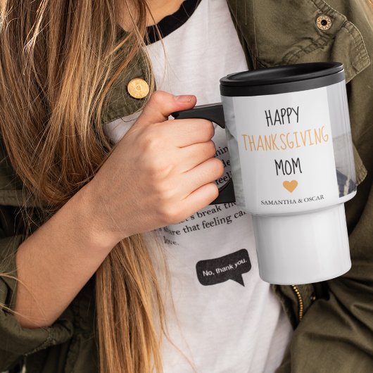 Modern Collage Foto Happy Thanksgiving-Mama Reisebecher
