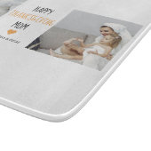 Modern Collage Foto Happy Thanksgiving-Mama Schneidebrett (Ecke)