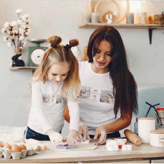 Modern Collage Foto Happy Thanksgiving-Mama T-Shirt