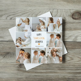 Modern Collage Foto Happy Thanksgiving Oma Feiertagskarte