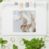 Modern Collage Foto Happy Thanksgiving Oma Geschirrtuch (Gefaltet)